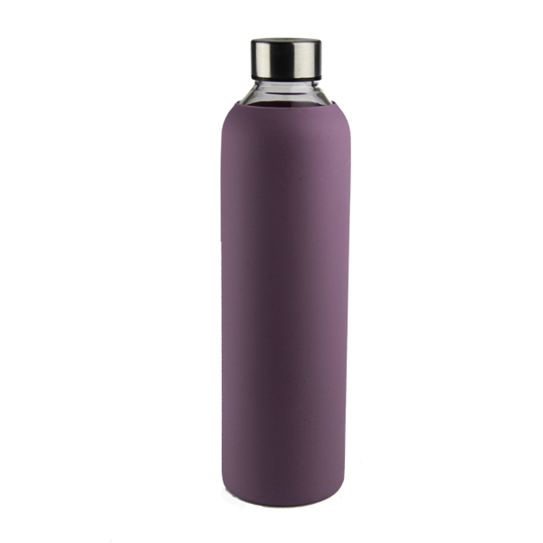 W-1806 heat-resistant brorosilicate bottle with silicone sleeve